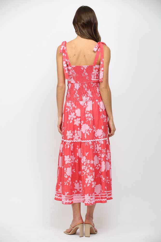Red Floral Maxi Dress