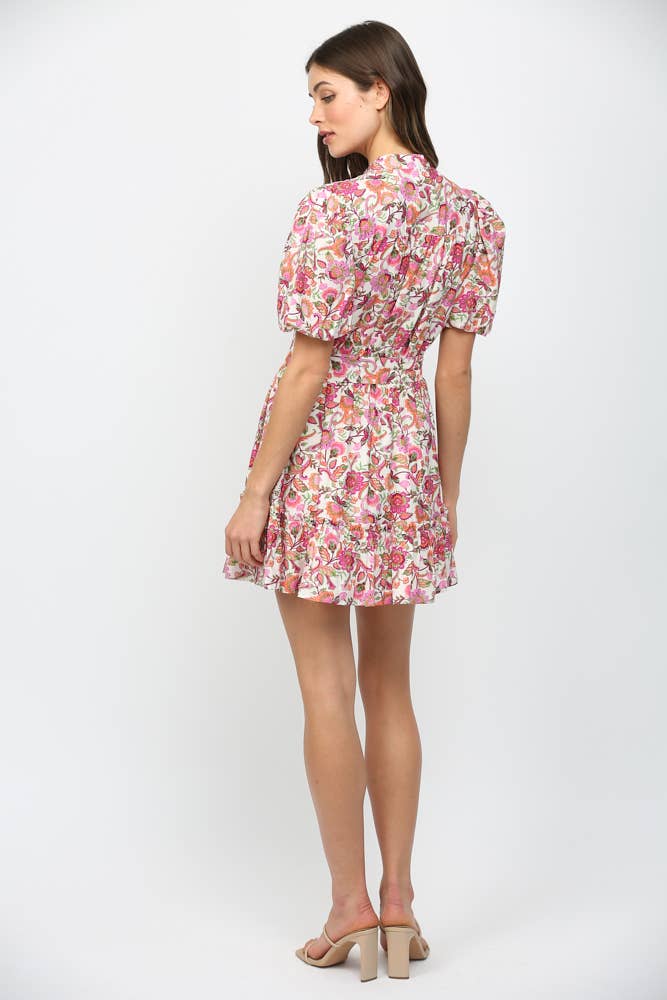 Floral Tiered Mini Dress