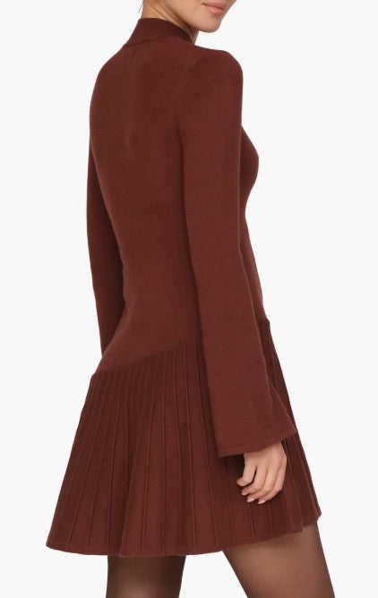 Asymmetric Hem Mini Sweater Dress