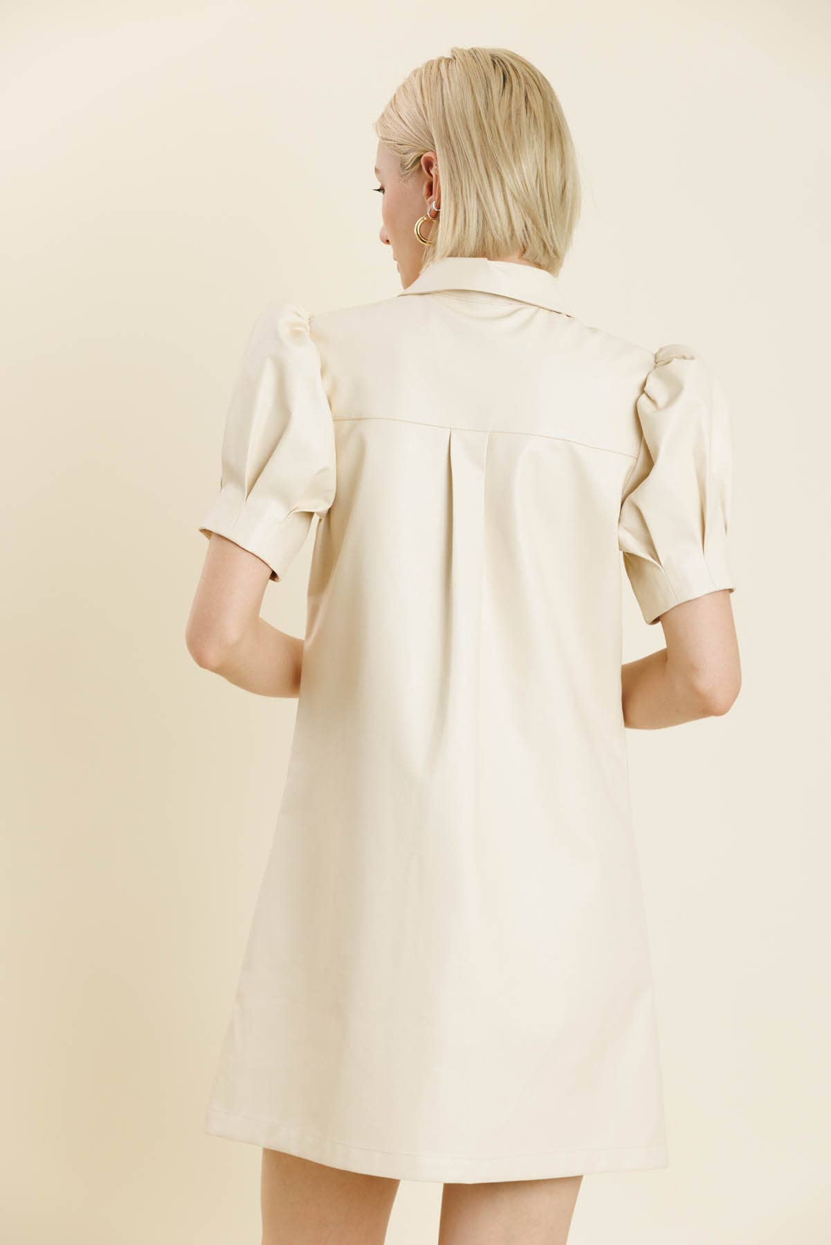 VEGAN LEATHER MINI DRESS