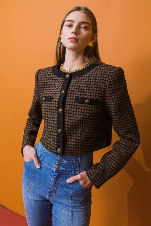 Fitted Woolen Bolero Jacket