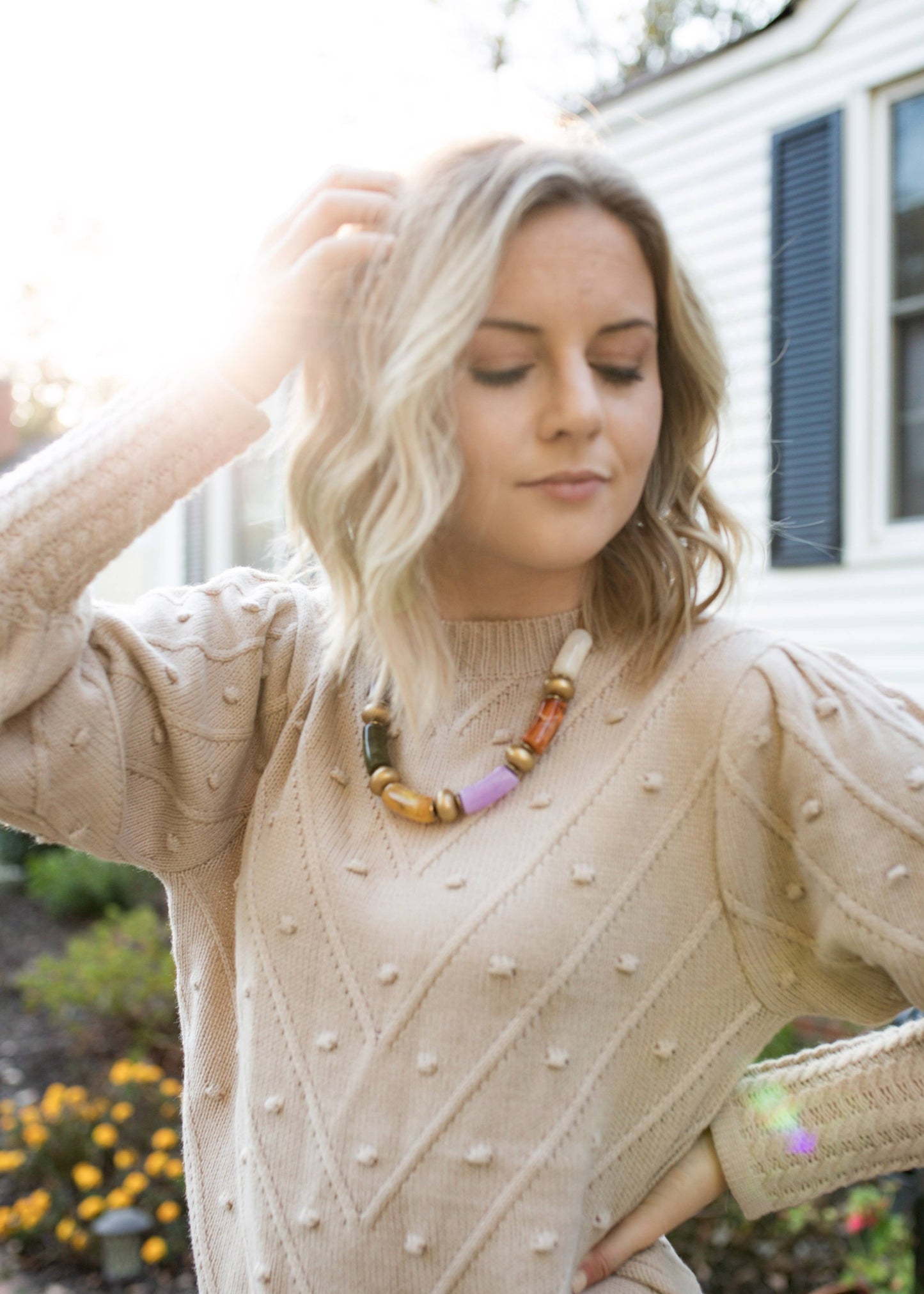 Lexington Pearl Beaded Necklace: Multi