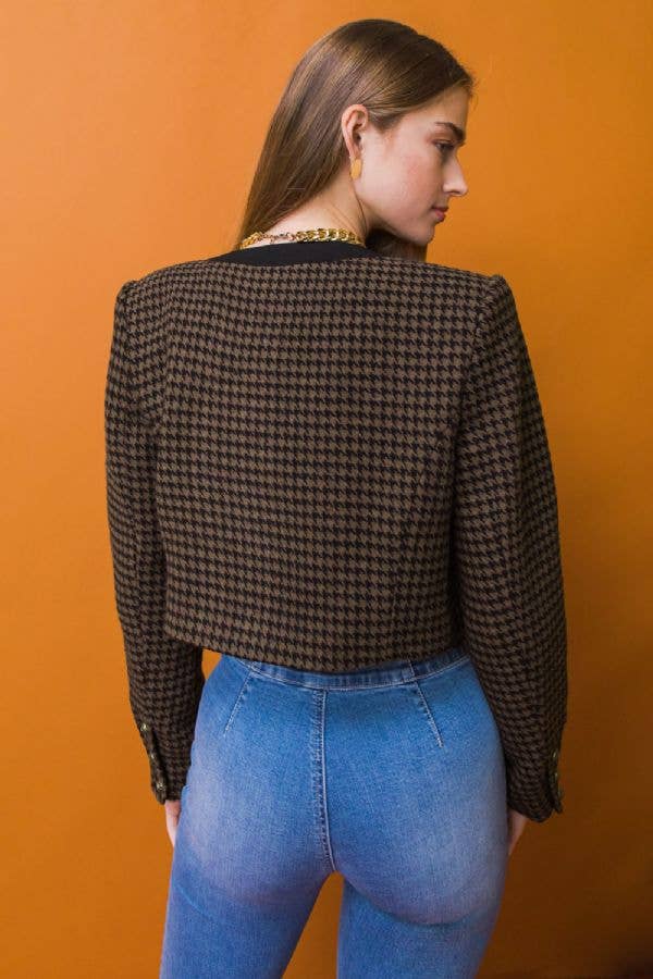 Fitted Woolen Bolero Jacket