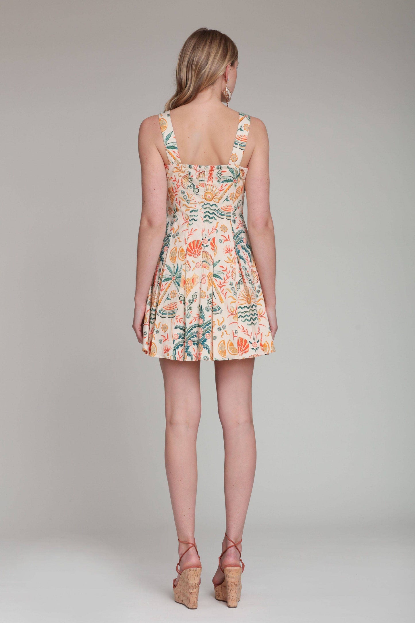 Tropical Palm Dress Pink