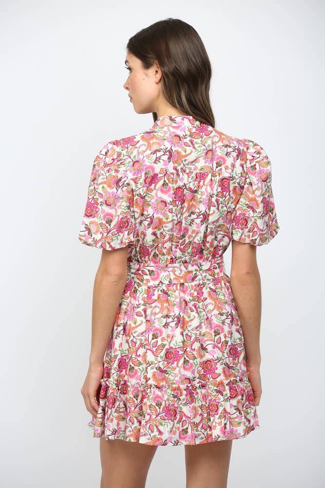 Floral Tiered Mini Dress