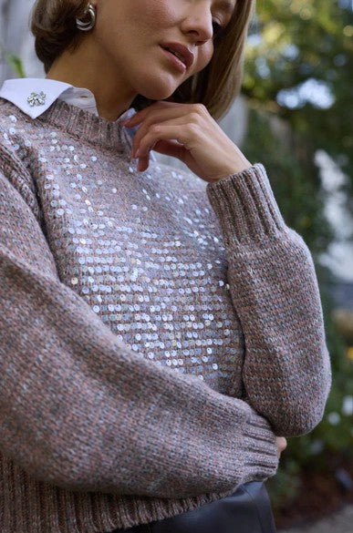 Stellah Sequins Sweater
